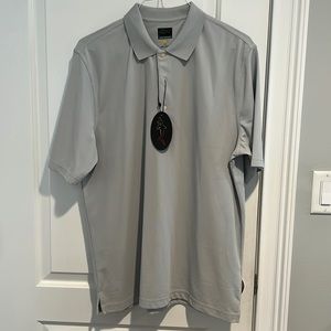 Greg Norman Grey Golf Shirt, size Large